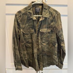 Abercrombie & Fitch Green Camouflage Shirt Jacket